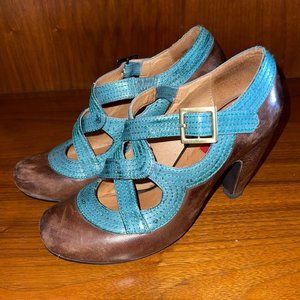 Miz Mooz Soho Leather Caged Mary Jane Heels